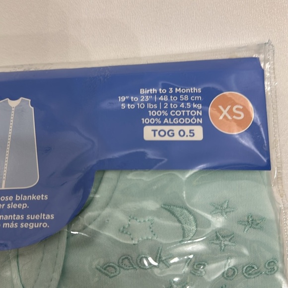 Halo Sleep Sack XS Birth To 3 Months.NWT.Green/Blue color.Unisex - Picture 2 of 4